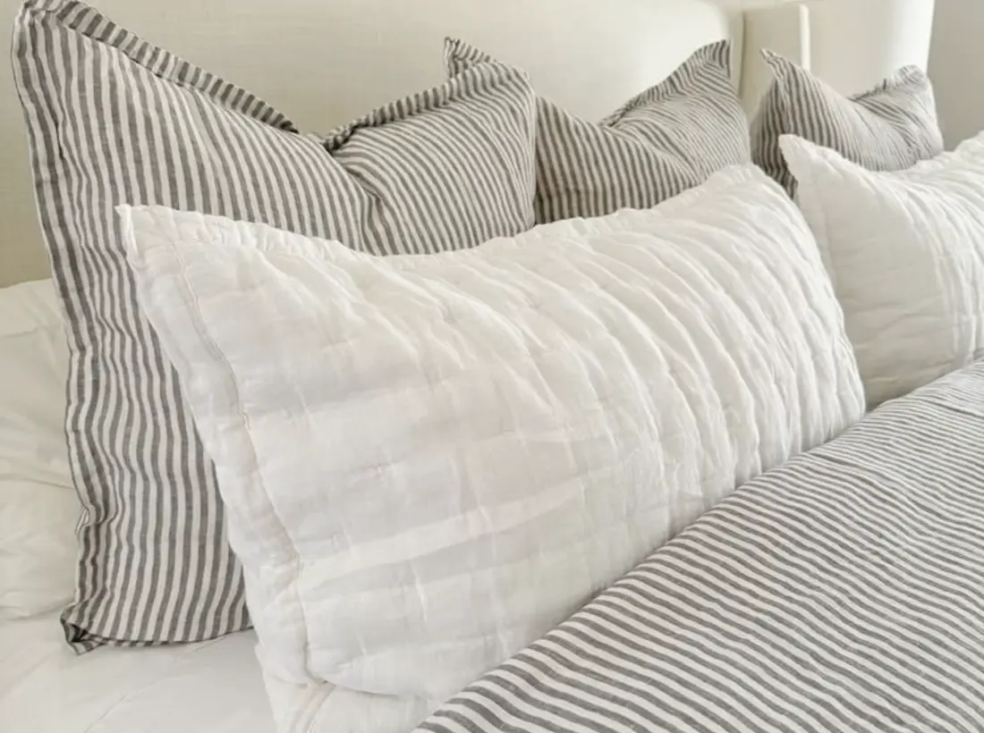 Riviera Linen Blend — Seafoam four-piece bedding design